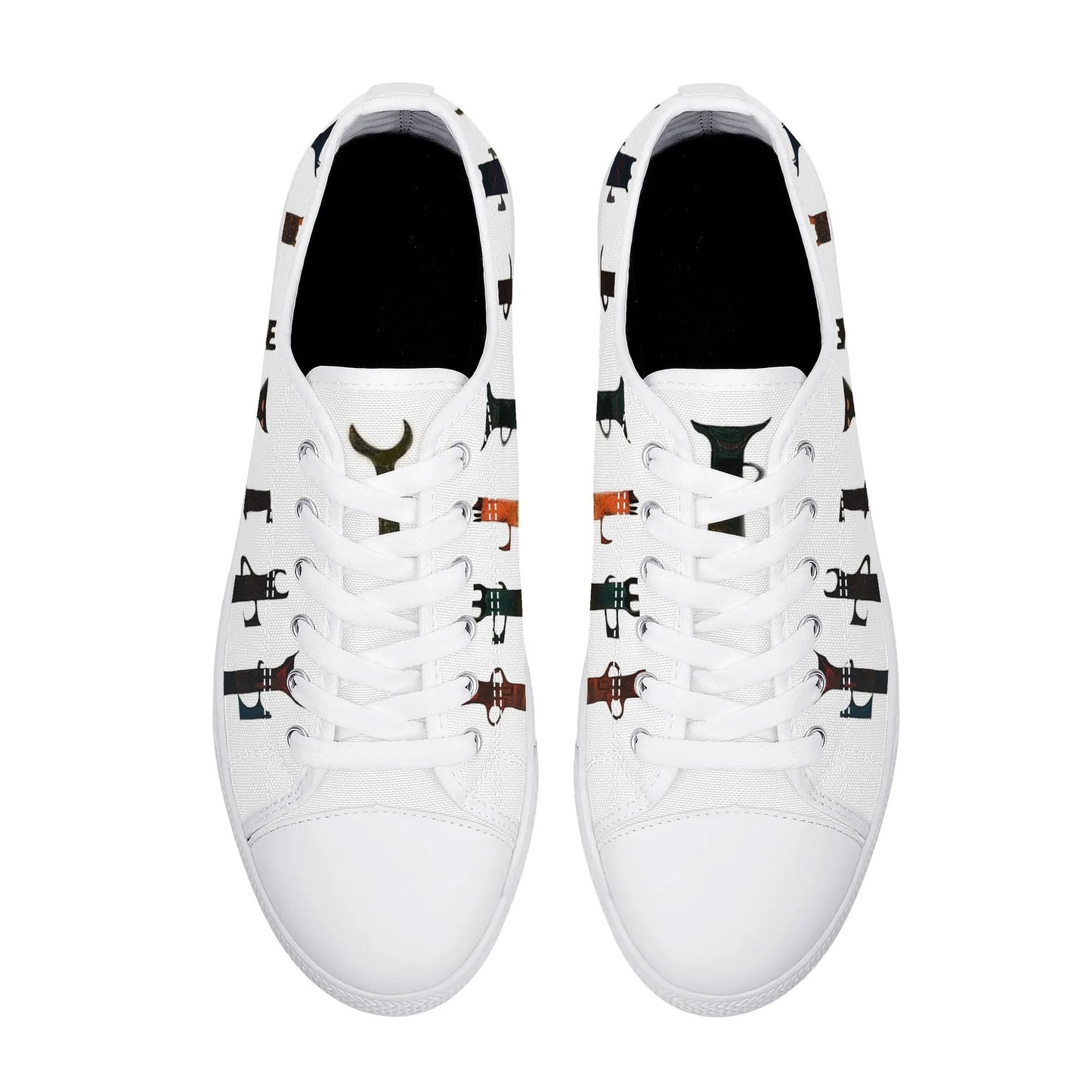 Totem Guardian White Low Top Canvas Shoes - Men