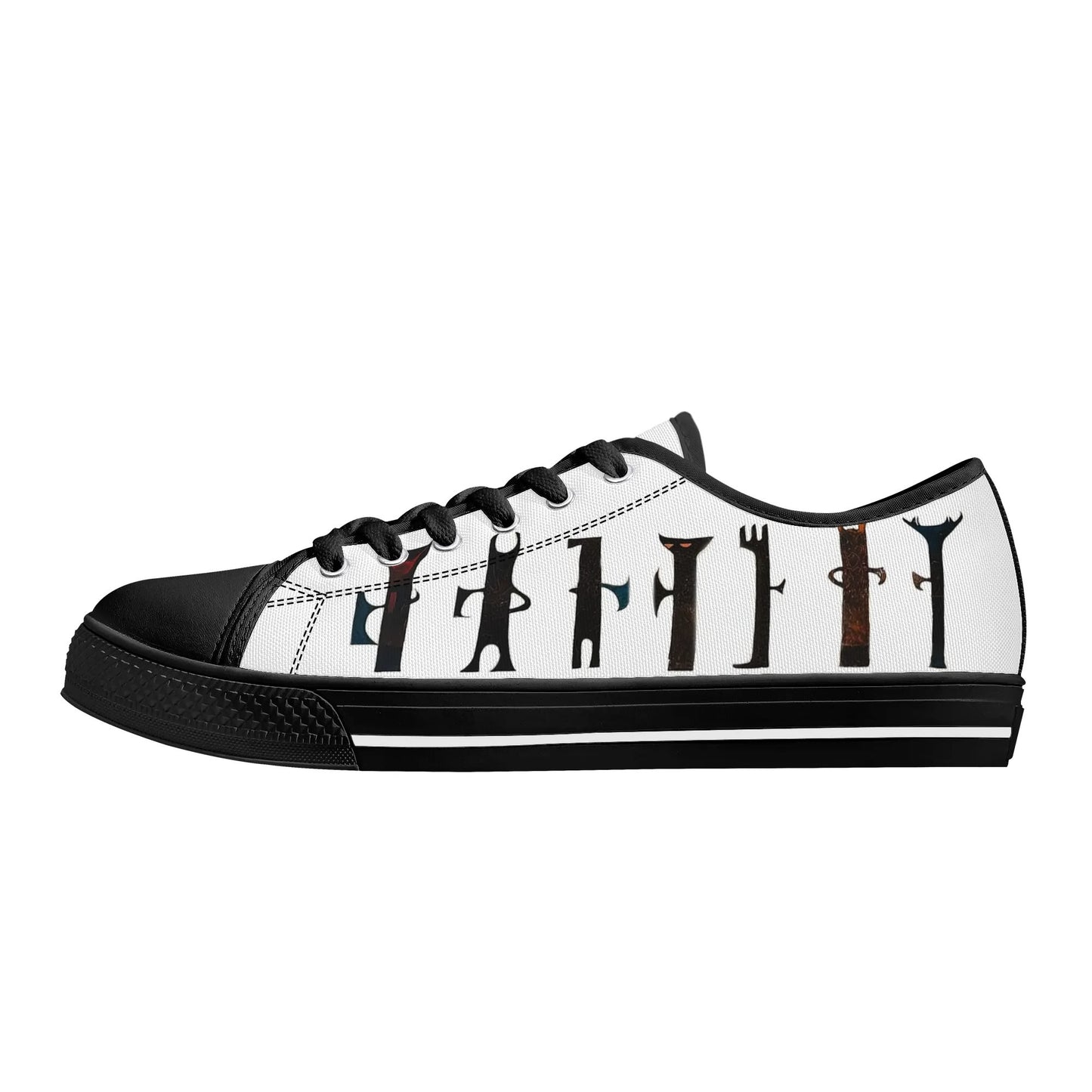 Totem Guardian White Low Top Canvas Shoes - Men