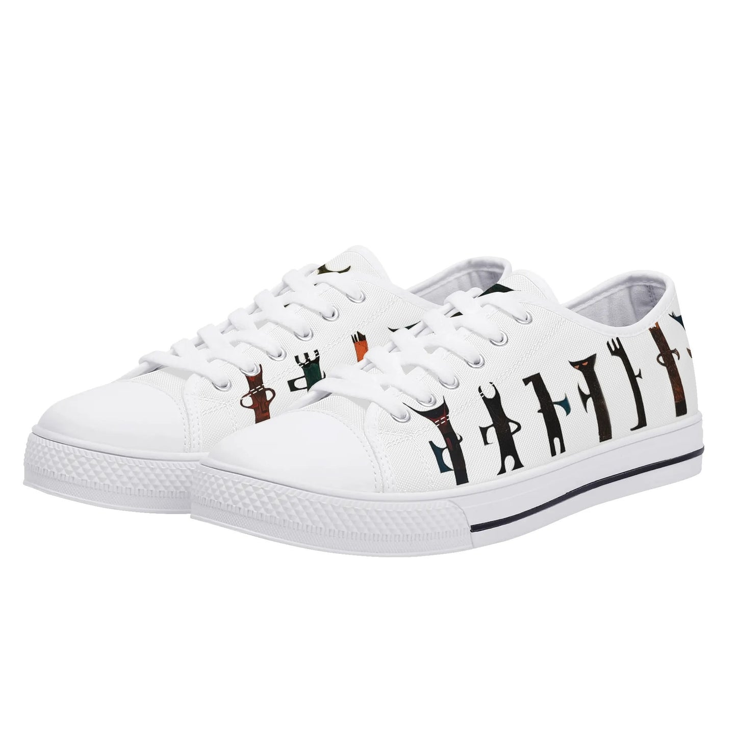 Totem Guardian White Low Top Canvas Shoes - Women