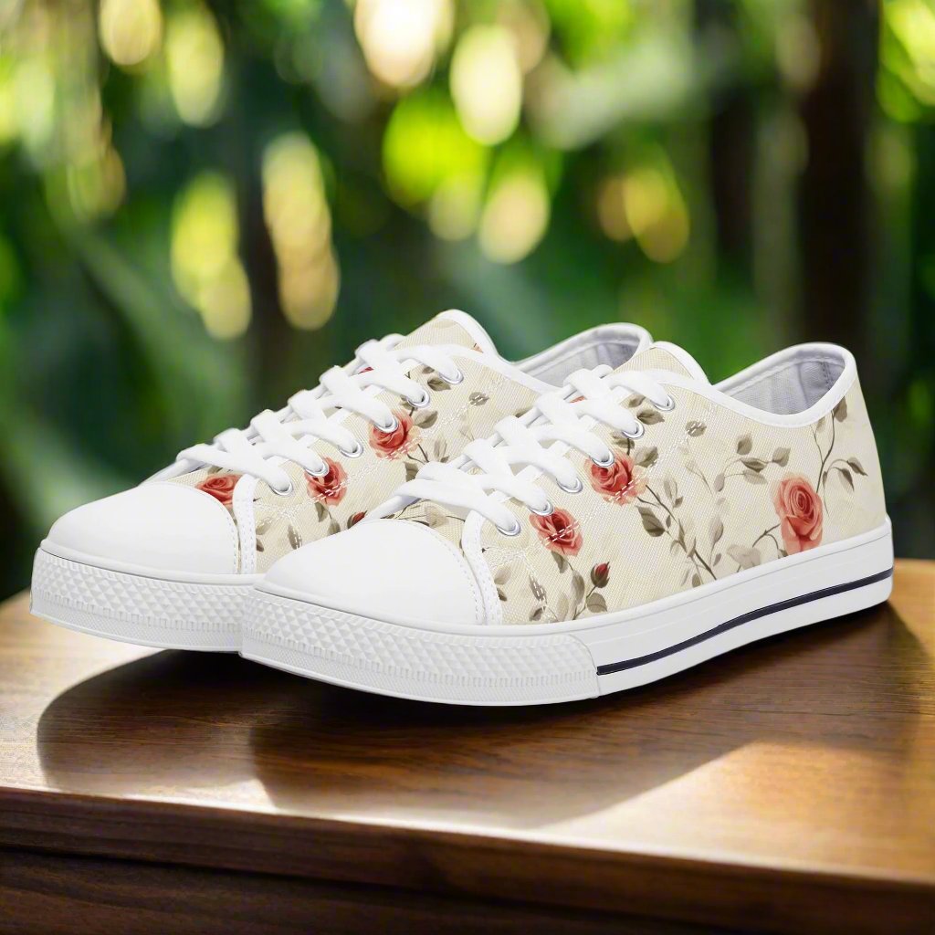 Rose Whisper Low Top Canvas Shoes - Women