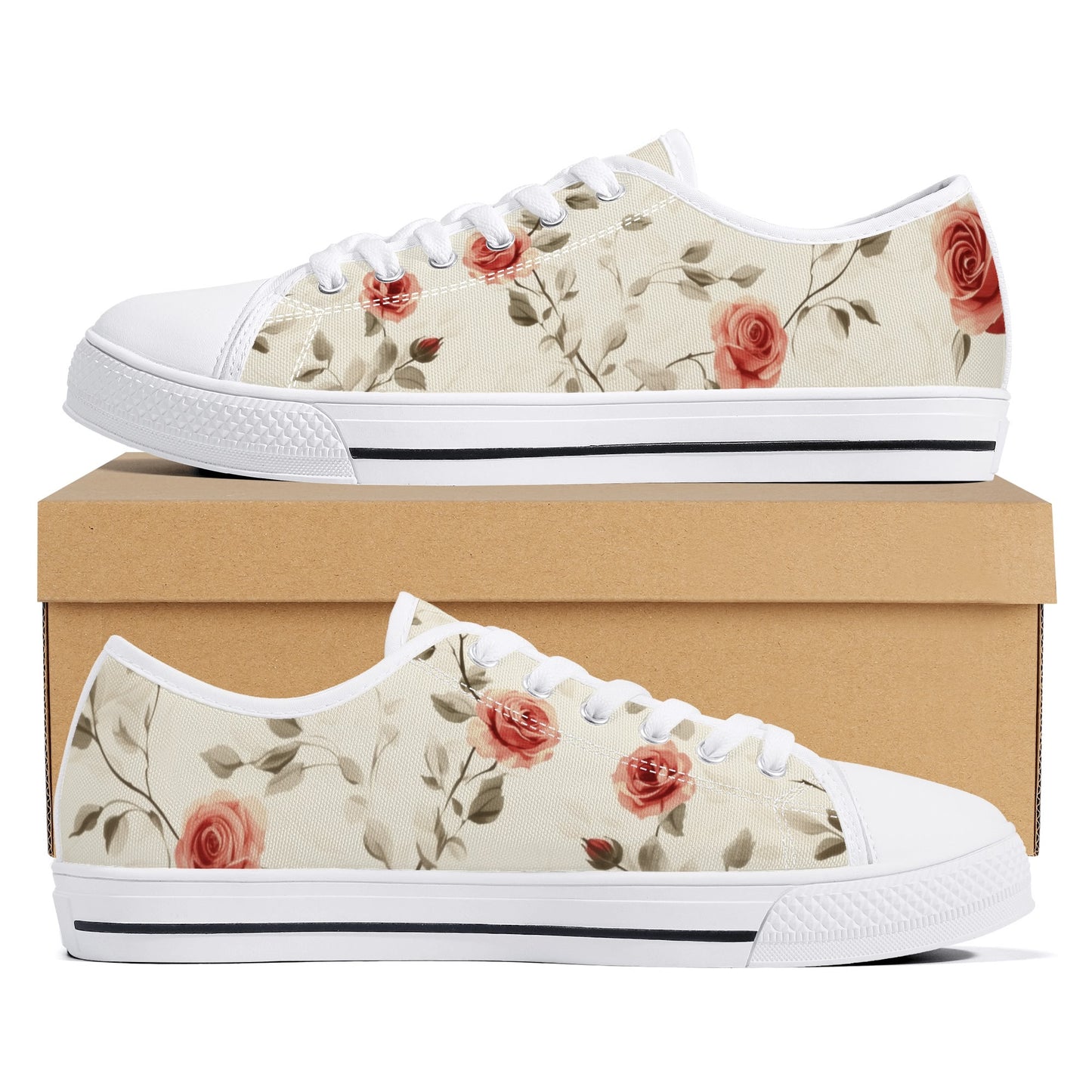 Rose Whisper Low Top Canvas Shoes - Women