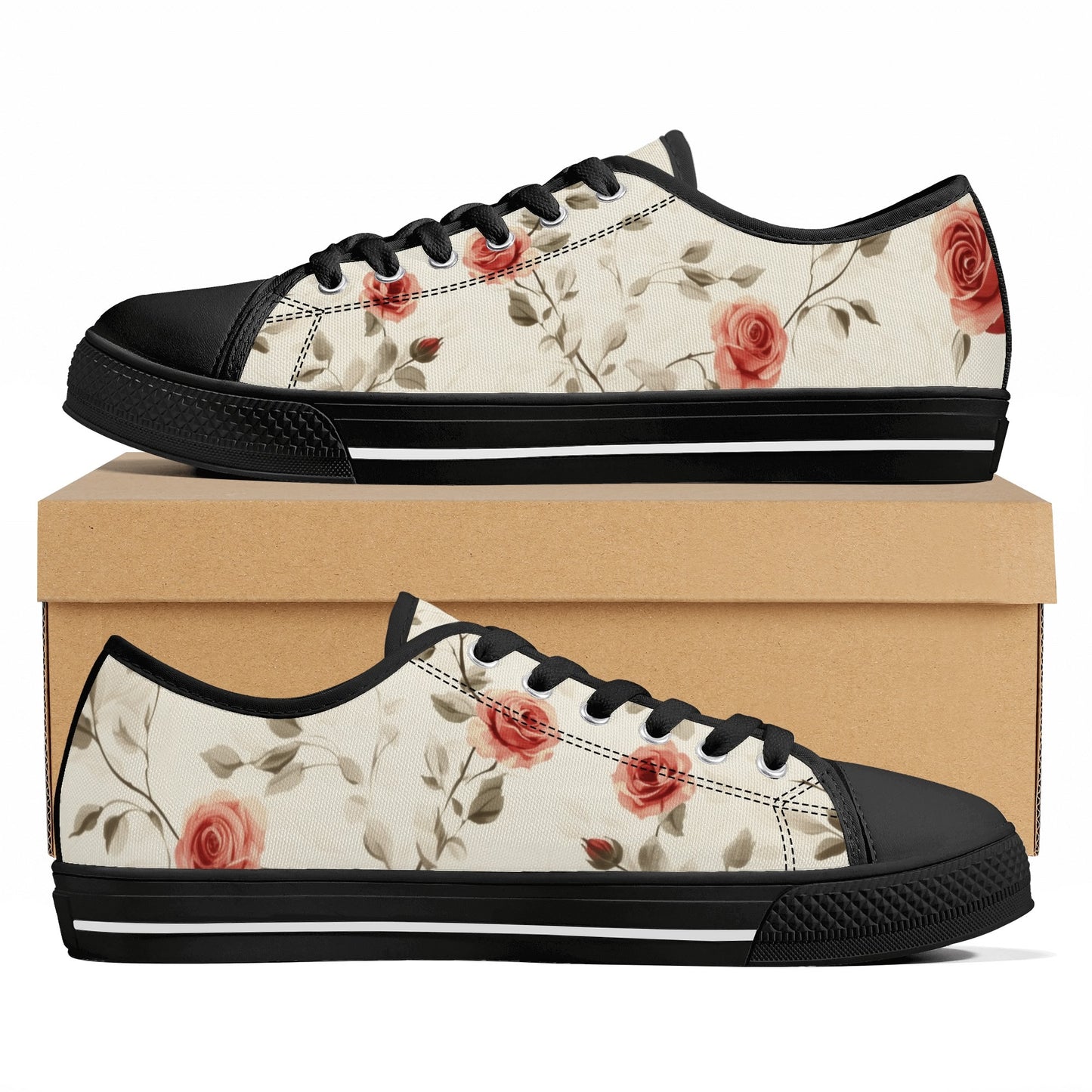 Rose Whisper Low Top Canvas Shoes - Women