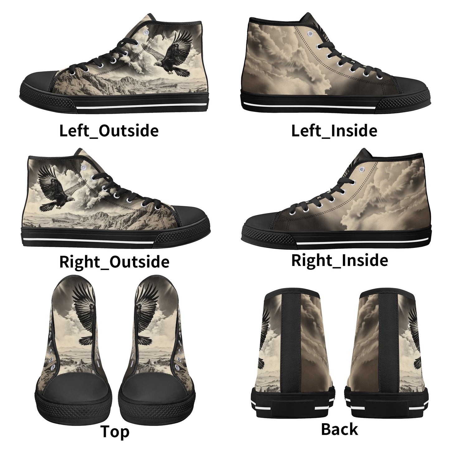 Eagles Ascent High Top Canvas Shoes - Men