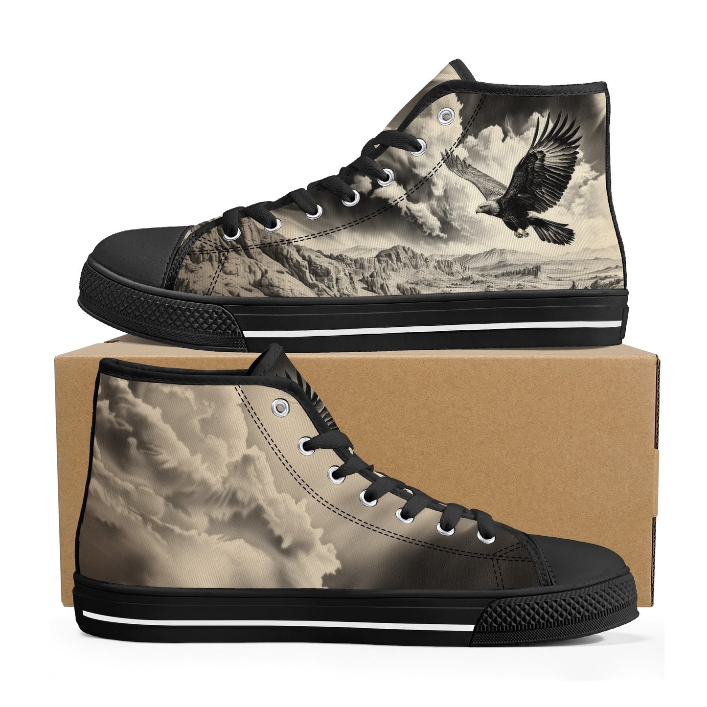 Eagles Ascent High Top Canvas Shoes - Men