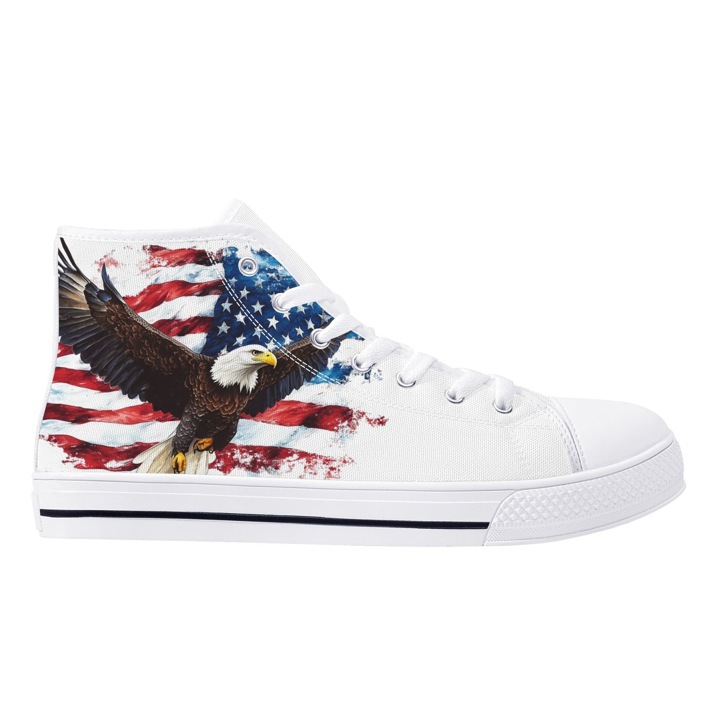 American Pride High Top Canvas Shoes - Men