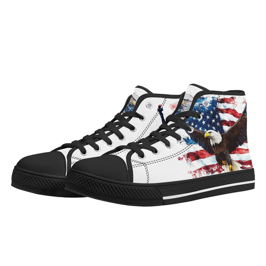 American Pride High Top Canvas Shoes - Men